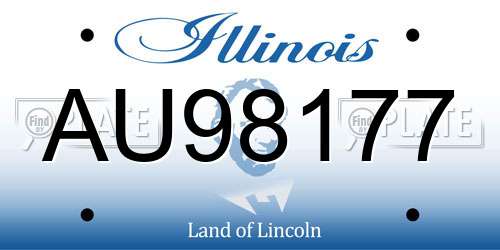 AU98177 Illinois License Plate
