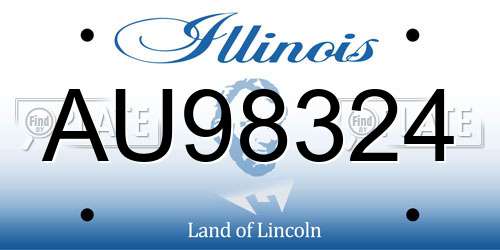 AU98324 Illinois License Plate