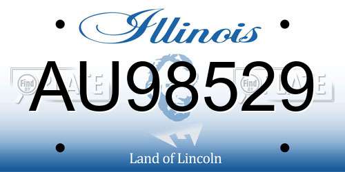 AU98529 Illinois License Plate