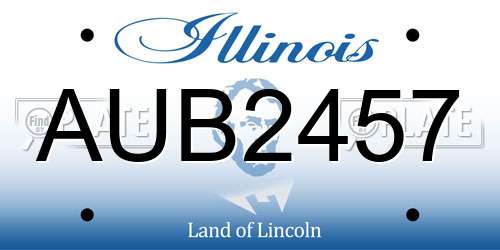 AUB2457 Illinois License Plate