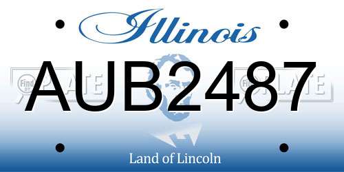AUB2487 Illinois License Plate