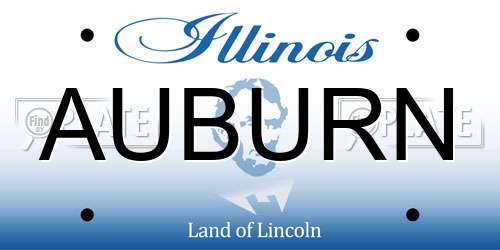 AUBURN Illinois License Plate