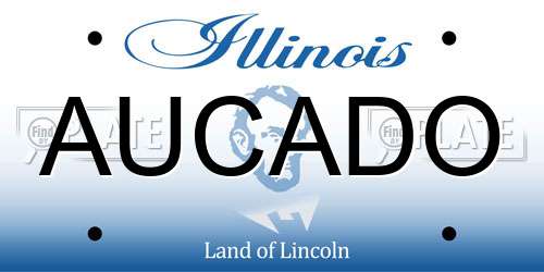 AUCADO Illinois License Plate