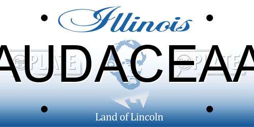 AUDACEAA Illinois License Plate