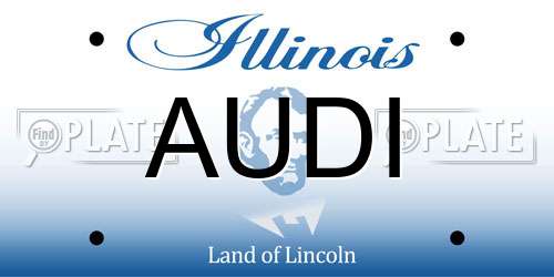 AUDI Illinois License Plate