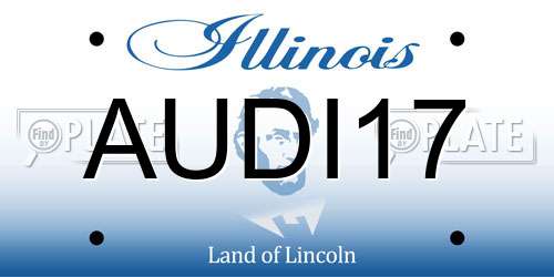 AUDI17 Illinois License Plate