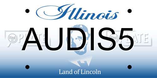 AUDIS5 Illinois License Plate