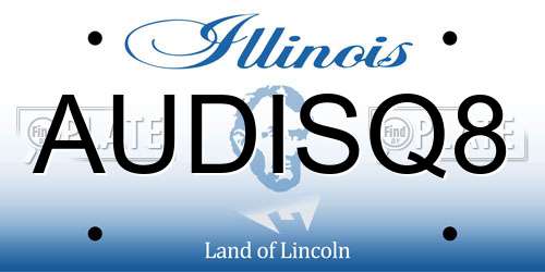 AUDISQ8 Illinois License Plate