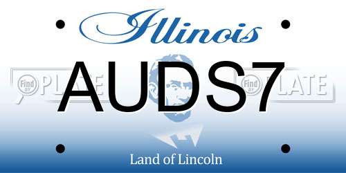 AUDS7 Illinois License Plate