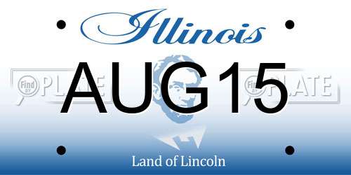 AUG15 Illinois License Plate