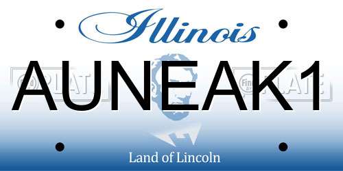 AUNEAK1 Illinois License Plate