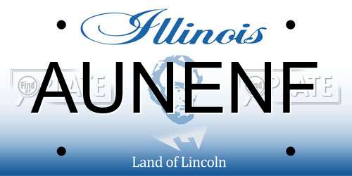 AUNENF Illinois License Plate