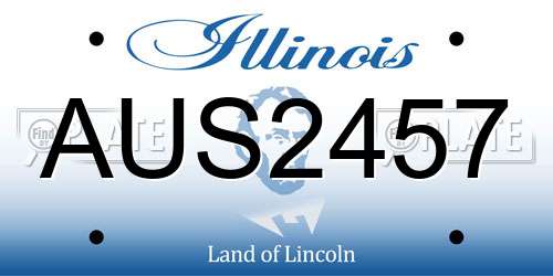AUS2457 Illinois License Plate