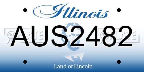 AUS2482 Illinois License Plate