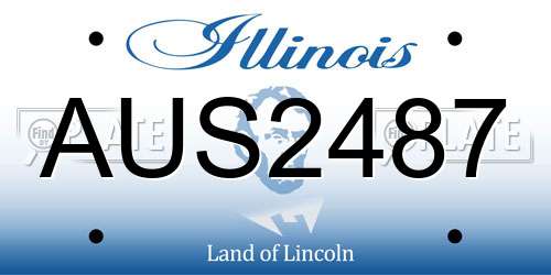 AUS2487 Illinois License Plate