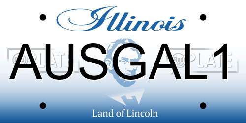 AUSGAL1 Illinois License Plate