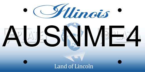 AUSNME4 Illinois License Plate