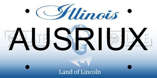 AUSRIUX Illinois License Plate