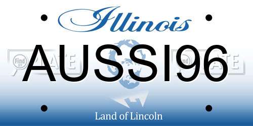 AUSSI96 Illinois License Plate