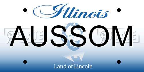 AUSSOM Illinois License Plate