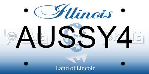 AUSSY4 Illinois License Plate