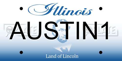 AUSTIN1 Illinois License Plate
