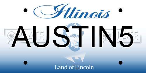AUSTIN5 Illinois License Plate
