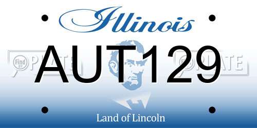 AUT129 Illinois License Plate