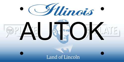 AUTOK Illinois License Plate