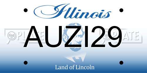 AUZI29 Illinois License Plate