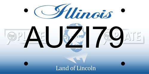 AUZI79 Illinois License Plate