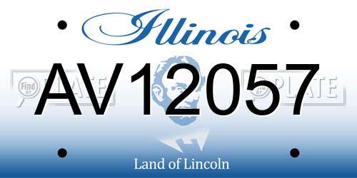 AV12057 Illinois License Plate