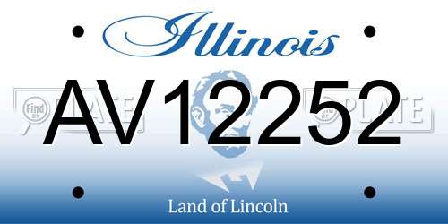 AV12252 Illinois License Plate