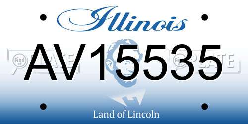 AV15535 Illinois License Plate