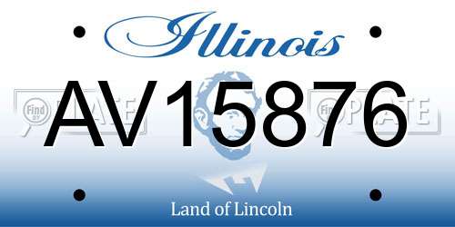 AV15876 Illinois License Plate