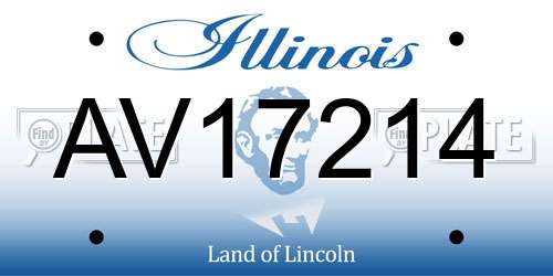 AV17214 Illinois License Plate