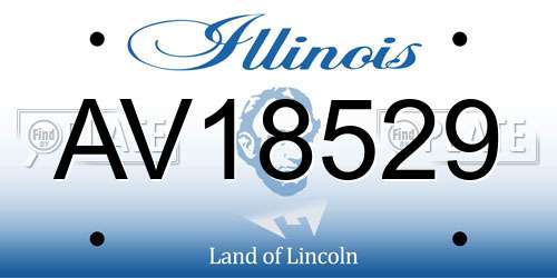AV18529 Illinois License Plate