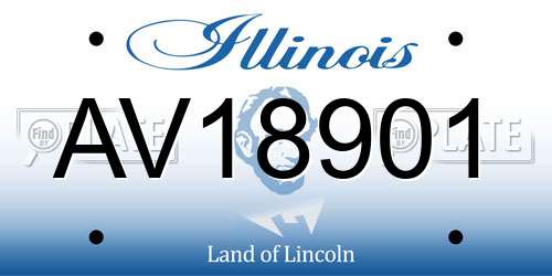 AV18901 Illinois License Plate