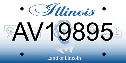 AV19895 Illinois License Plate