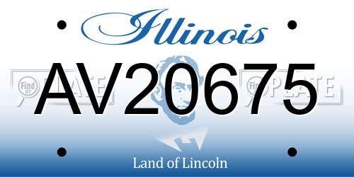 AV20675 Illinois License Plate