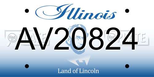 AV20824 Illinois License Plate