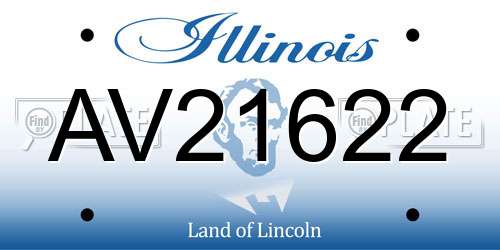 AV21622 Illinois License Plate