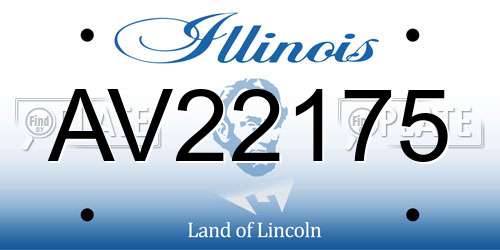 AV22175 Illinois License Plate