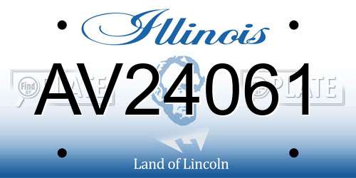 AV24061 Illinois License Plate