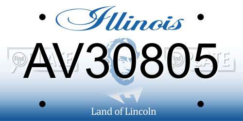 AV30805 Illinois License Plate
