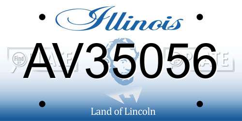 AV35056 Illinois License Plate