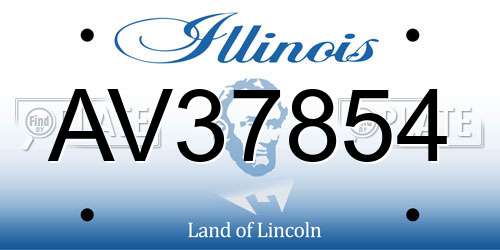 AV37854 Illinois License Plate