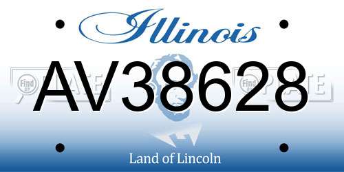 AV38628 Illinois License Plate
