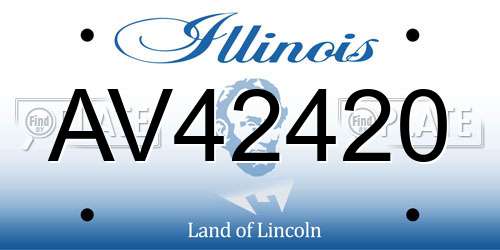 AV42420 Illinois License Plate