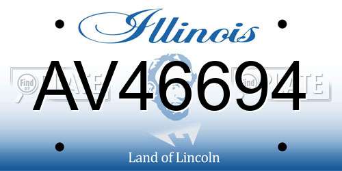 AV46694 Illinois License Plate